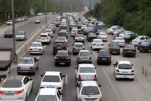 ترافیک سنگین در آزاد راه پردیس - تهران