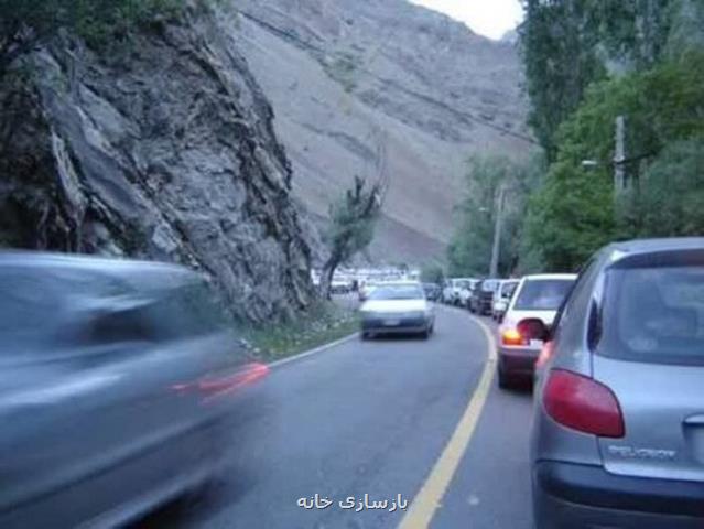 ممنوعیت عبور در راه جنوب به شمال جاده چالوس